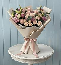 Букет цветов из:  Розы и Лизиантусы в Базарные Матаки