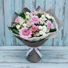 Букет цветов из:  Герберы, Альстромерии и Хризантемы #REPLACE_PRED# Базарные Матаки