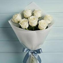 Букет 7 Белых роз Эдлесс Лав #REPLACE_PRED# Базарные Матаки