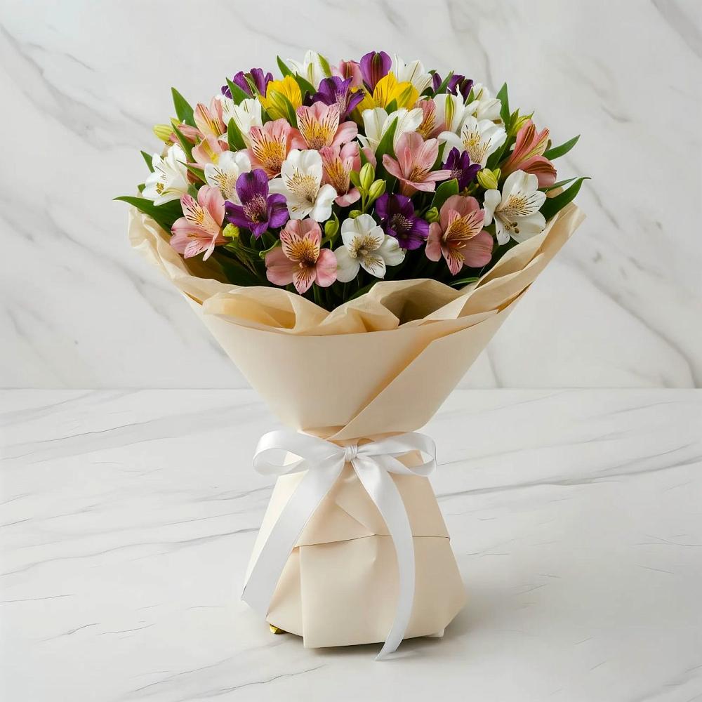 Букет цветов из: Альстромерии в Базарные Матаки