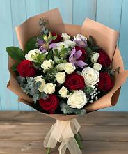 Букет цветов из:  Розы и Альстромерии в Базарные Матаки