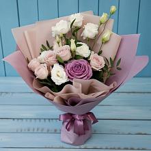 Букет цветов из:  Розы и Лизиантусы #REPLACE_PRED# Базарные Матаки
