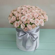 Цветочная композиция из Розы в шляпной коробке в Базарные Матаки