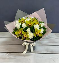 Букет цветов из:  Орхидеи и Розы в Базарные Матаки