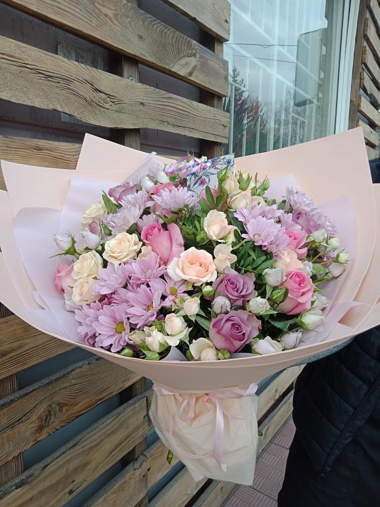 Букет цветов из: Розы и Хризантемы в Базарные Матаки