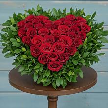 Цветочная композиция из Розы в виде сердца #REPLACE_PRED# Базарные Матаки