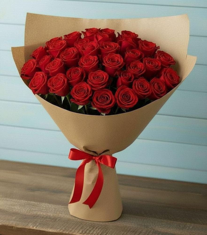 Букет Красные розы Милано в Базарные Матаки