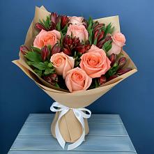 Букет цветов из:  Розы и Альстромерии в Базарные Матаки