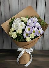 Букет цветов из:  Хризантемы и Розы в Базарные Матаки