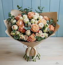 Букет цветов из:  Альстромерии и Розы #REPLACE_PRED# Базарные Матаки
